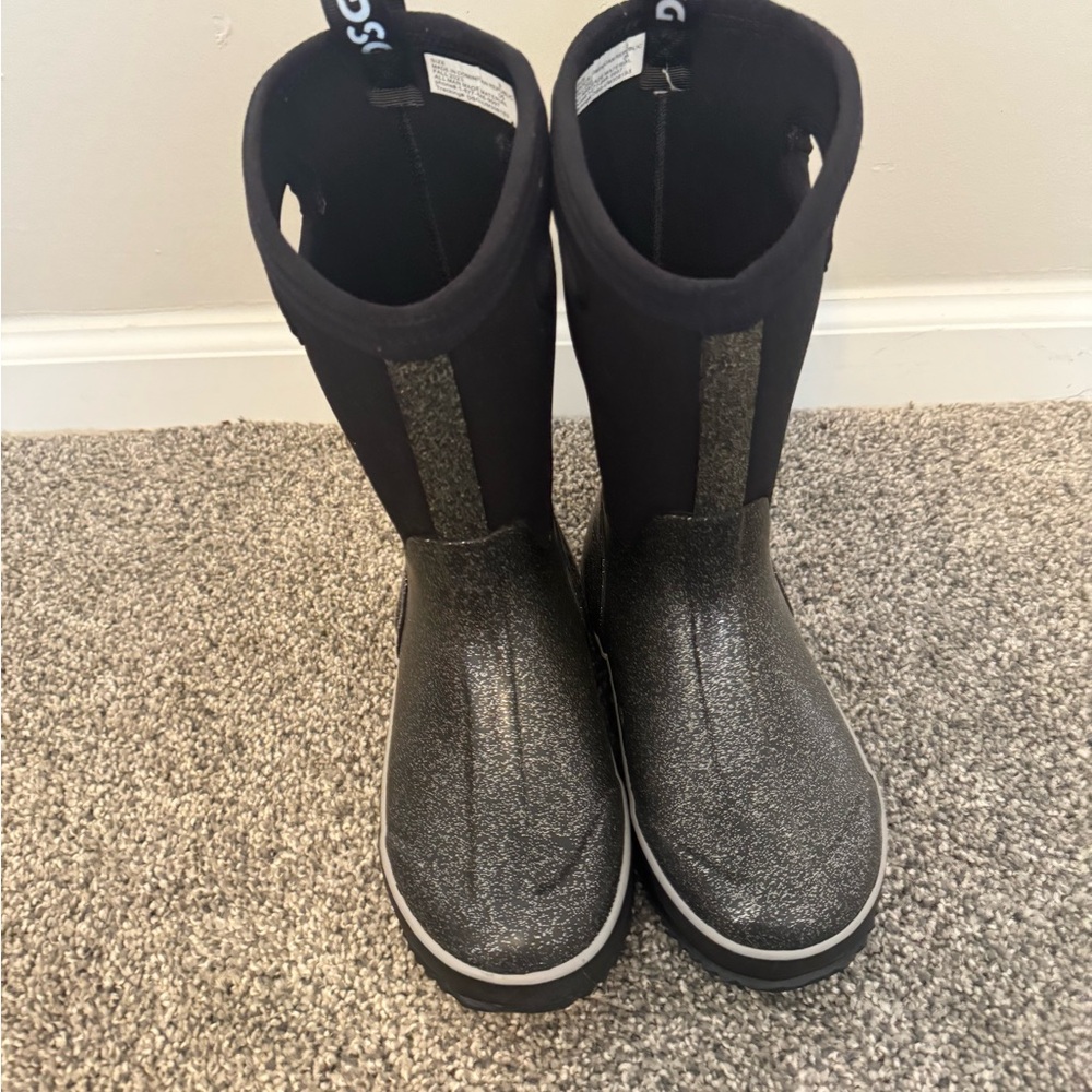 DSG Kids Glitter Boots - Black and Silver